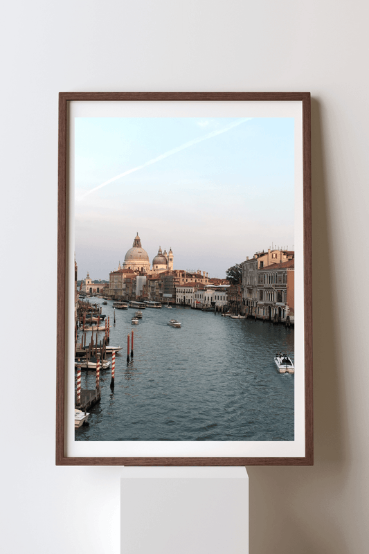 Eternal Venice fine art travel photography print featuring the iconic St Mark's Cathedral in Venice from a distance overlooking the Grand Canal
