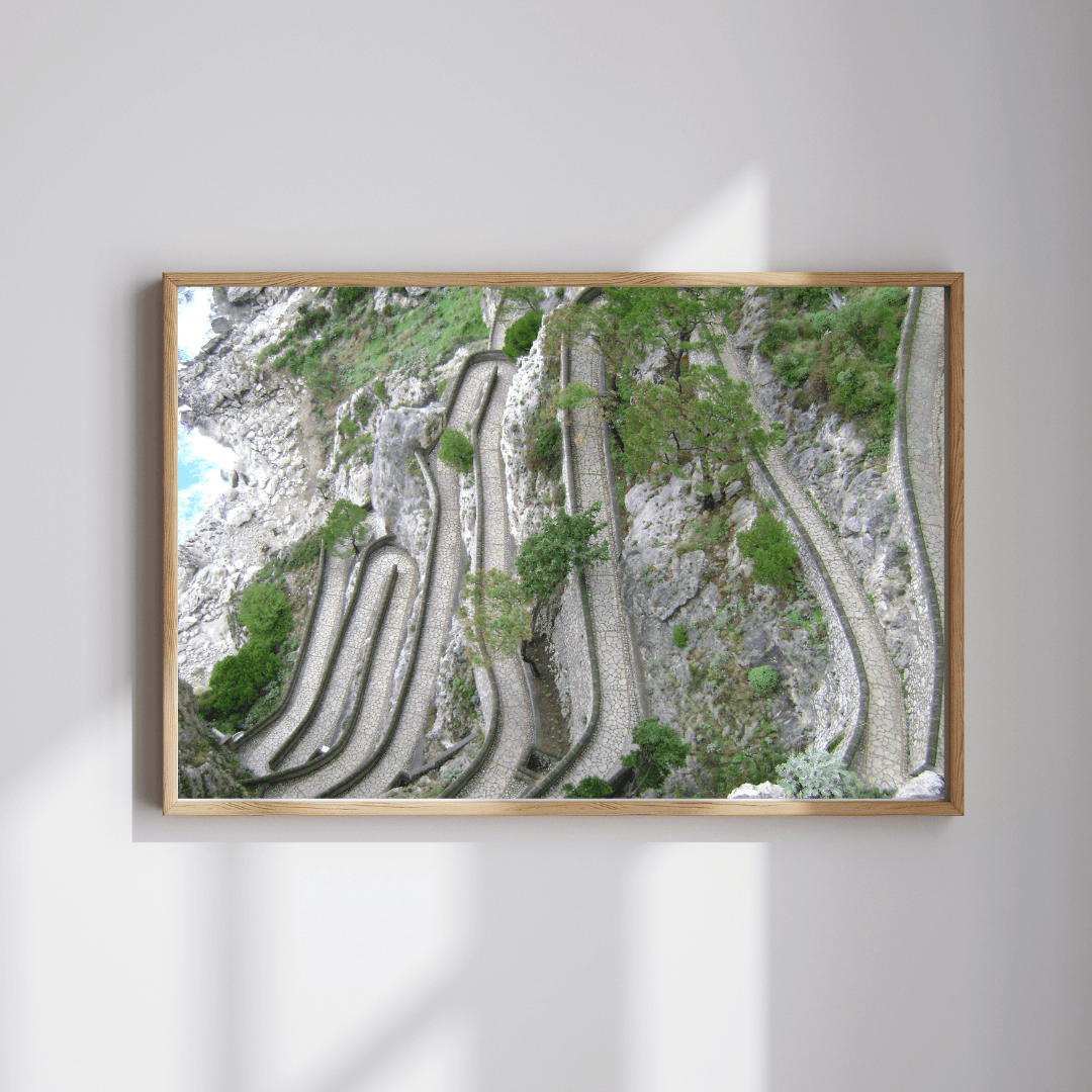 Hypnotised in Capri fine art travel photography print featuring via Krupp in Capri
